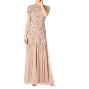 Rose and Gold Beaded Gown